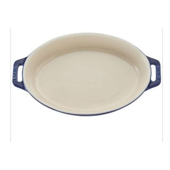 Staub Ceramic Oval 4L Baking Dish- Dark Blue - Picture 7 of 12